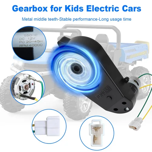 Miniatura 4 de Repuesto de caja de cambios de motor de ruedas alimentadas de 12 V, 2 piezas, RS550, 40000 RPM, juego de actualización de alta velocidad compatible