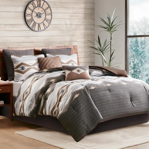 Juego de edredón Woolrich Rustic Lodge Cabin: diseño rústico de cabaña para todas las estaciones, ropa de cama cálida de plumón sintético con capa y