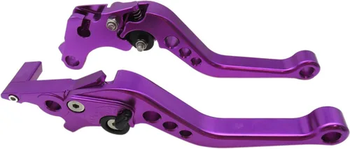 Palanca de embrague de freno corto CNC 6 posiciones púrpura para Kawasaki Ninja 400R 2011