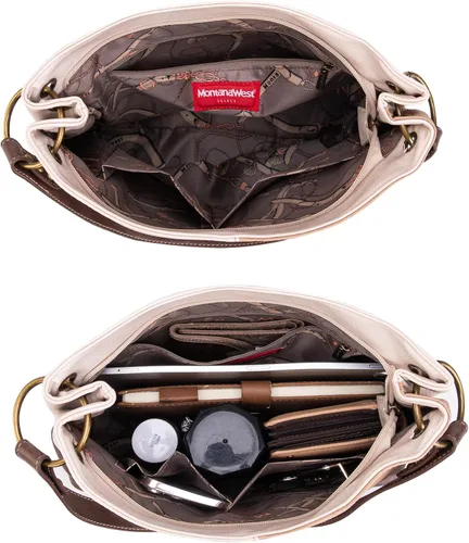 Miniatura 5 de Montana West Monederos para mujer, bolsos de hombro Hobo con cremallera