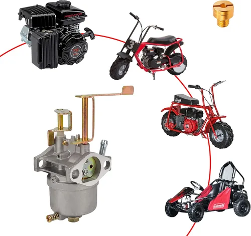 Miniatura 2 de JMCHstore Carburador de alto rendimiento con jet principal reemplazable para FRP GMB100, minibicicleta Coleman CK100-S CC100X Mini Bike CT100U GK100