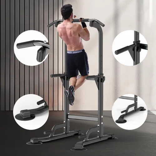 Miniatura 4 de Z ZHICHI Pull Up Dip Station For Home Gym Strength Training Fitness Workout Station Chin-Ups Push-Ups Pull-Ups Dip-Ups 330LBS T055CDC