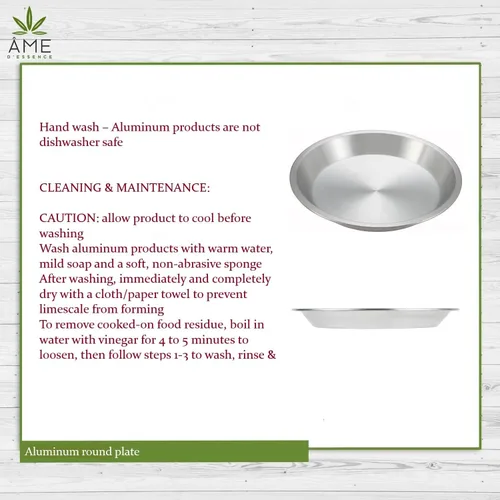 Miniatura 2 de AME D'ESSENCE (1PC-12) Bandeja redonda de aluminio para tartas de grado comercial, tamaño 12 pulgadas x 0.039 in de grosor
