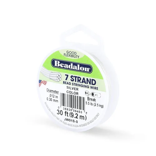 Miniatura 9 de Beadalon Alambre de cuentas de acero inoxidable de 7 hebras, alambre flexible y duradero para hacer joyas, ideal para collares y pulseras, Dorado
