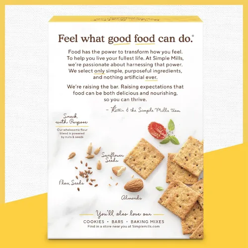 Miniatura 5 de Simple Mills Galletas de Harina de Almendra, Tomate Seco y Albahaca - Sin Gluten, Veganas, Aperitivos Saludables, a Base de Plantas, 4.25 Onzas