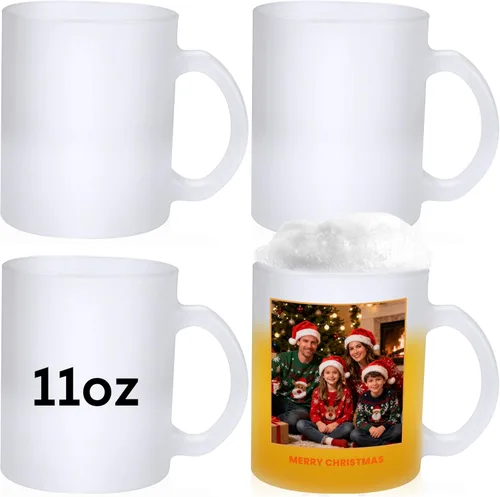 Miniatura 10 de 2 tazas de cerveza de vidrio esmerilado de 16 onzas