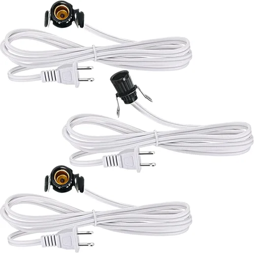 Miniatura 10 de Macarrie 2 Piezas Cables de Lámpara con Clip con Portalámparas E12 Cable de Repuesto de Lámpara Individual para Accesorios de Decoraciones de Pueblo