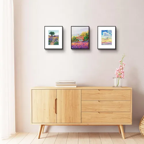 Miniatura 2 de Golden State Art, marco de fotos de 8 x 10 pulgadas, negro, para foto de 5 x 7 pulgadas con paspartú o 8 x 10 sin paspartú para montaje en pared