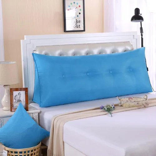 Miniatura 3 de Almohada de cuña para dormir, cojín grande con funda de almohada extraíble, cojín triangular para soporte de espalda para cama o sofá tamaño King