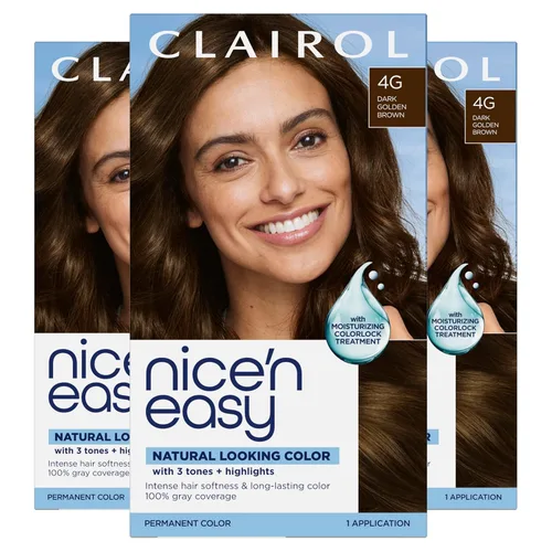 Miniatura 61 de Clairol Nice'n Easy Tinte Permanente para el Cabello, 6 Castaño Claro, Paquete de 3 6 marrón claro