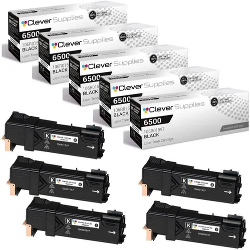 Miniatura 340 de CS compatible Xerox Phaser 6510/WorkCentre 6515 (106r03480) 2 cartuchos de tóner negro para Phaser 6510, WorkCentre 6515 2 negro