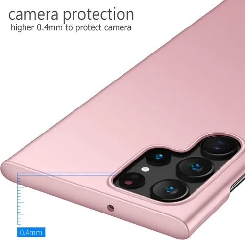 Miniatura 3 de Funda protectora para Samsung Galaxy S22 Ultra Slim S22 Ultra, protege de golpes, arañazos, deslizamientos, huellas dactilares, acabado mate, Rosado