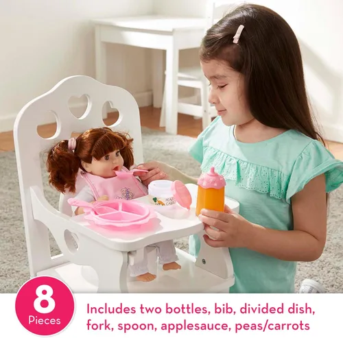 Miniatura 9 de melissa & doug Mine a Love tiempo para comer muñeca Accesorios Conjunto de alimentación, Versión estándar, 1, Rosado