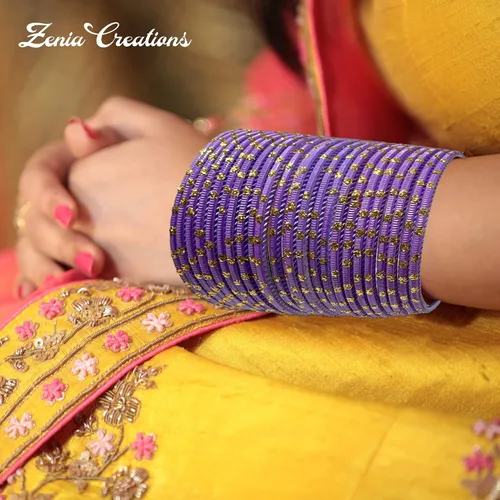 Miniatura 7 de Zenia Creations - Juego de pulseras de metal de 24 piezas, joyería étnica india para bodas, fiestas y uso diario de moda, pulseras coloridas
