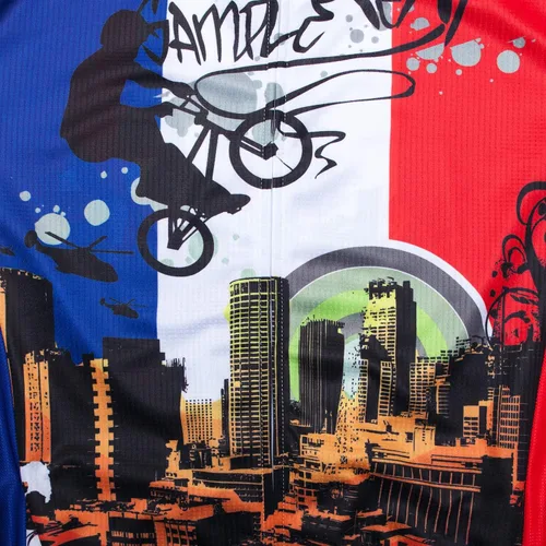 Miniatura 5 de Camisetas de ciclismo para hombre, camiseta de ciclismo de montaña, manga corta, transpirable, camisetas de ciclismo de secado rápido