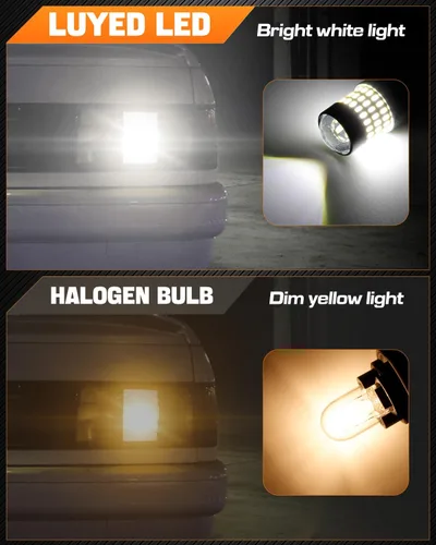 Miniatura 63 de 1156 Bombillas LED Ámbar Amarilla Luz de Señal de Giro 400% de Brillo 1141 1003 7506 Bombillas LED P21W Usadas para Luces Intermitentes Luz Trasera