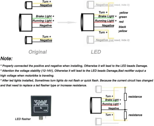 Miniatura 7 de MZS Luz trasera para motocicleta, LED integrada, señal de giro intermitente, lente ahumada compatible con YZF R1 2002-2003 / WR250R 2010-2017