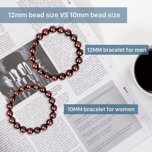 Miniatura 2 de Enjoy Risingsun Tiger Eye Bracelet men women,anti-anxiety, courage and determination bracelet & Red Bead Triple Protection Bracelet Jewelry Genuine