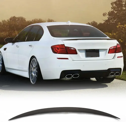 Alerón trasero para BMW Serie 5 F10 528i 530i 535i 550i M Sport Sedan 2011-2017 sin pintar negro mate PU tapa trasera de arranque Highkick Spoiler