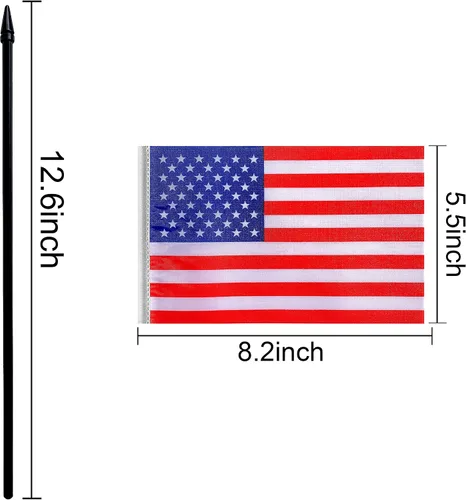 Miniatura 2 de Paquete de 22 banderas pequeñas de mano de países de América Latina, incluye 18 países de América Latina, 5 x 8 pulgadas