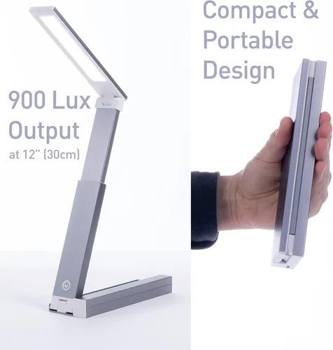 Miniatura 5 de Lámpara de escritorio LED portátil – ultracompacta, plegable, brillo ajustable, rotación de 180 grados, carga rápida tipo C para el hogar, oficina