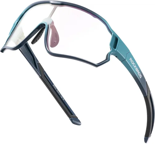 ROCKBROS Gafas de sol deportivas fotocromáticas para niños y niñas, jóvenes, MTB Biking para niños de 8 a 14 años Biue