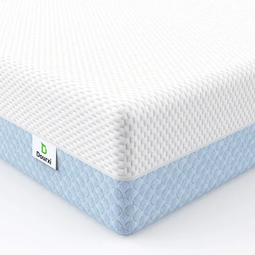 Dourxi Colchón para cuna, colchón cómodo de espuma viscoelástica de doble cara, colchón de triple capa transpirable de primera calidad para bebés y