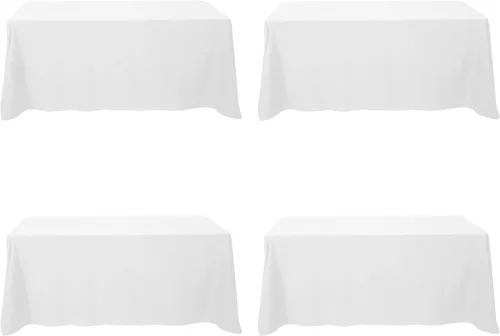 Miniatura 107 de BRILLMAX 6 Pack de Manteles Azul Marino para Mesas Rectangulares de 8 Pies 90 x 156 Pulgadas - 8 pies Mantel Rectangular a Granel de Lino