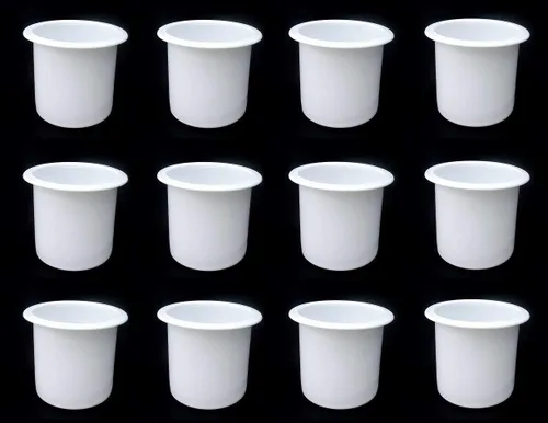 2 7/8 Gota de plástico blanco en portavasos de plástico multipack al por mayor listado al por mayor póker (12)
