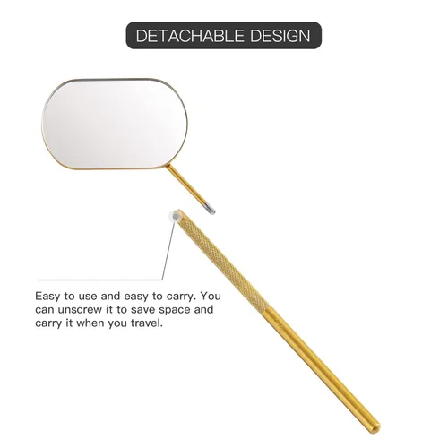 Miniatura 3 de Pretty memory Espejo grande para pestañas, espejo para pestañas de acero inoxidable, espejo de maquillaje para suministros de extensión de pestañas
