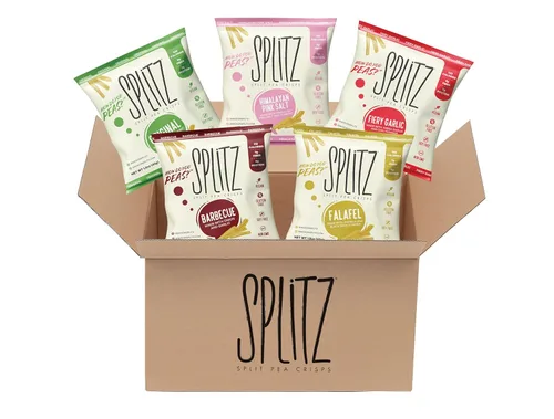 Miniatura 6 de SPLITZ Split Pea Crisps Ajo ardiente (1.5 onzas), 16 unidades a base de plantas, orgánico, sin OMG, vegano, sin gluten, superalimentos, aperitivo