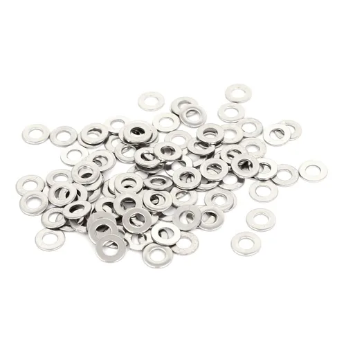uxcell Arandela plana redonda de acero inoxidable M3x6mmx0.0.197 in para tornillo de perno 100Pcs