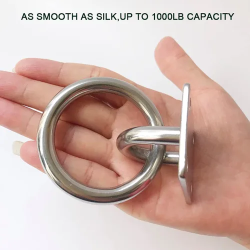 Miniatura 5 de Ganchos de techo para montaje en pared, resistente de 1000 libras, almohadilla de anclaje para perro, placa de ojo de acero inoxidable 304
