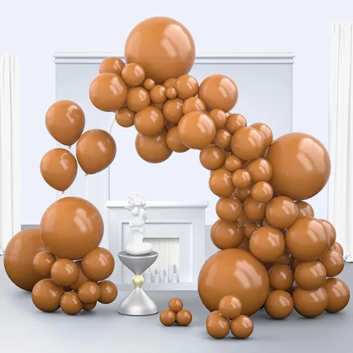 Miniatura 43 de Globos color beige, 150 unidades de diferentes tamaños, paquete de globos de 18 pulgadas, 12 pulgadas, 10 pulgadas, 5 pulgadas, color marfil crema