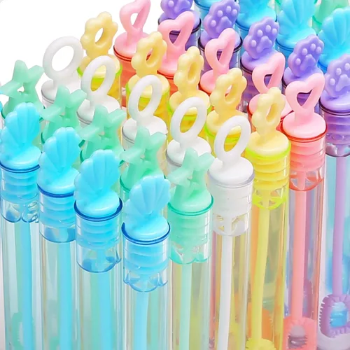 Paquete de 30 mini varitas de burbujas (6 estilos, 6 colores), recuerdos de fiesta de burbujas a granel, bolsas de regalo para niños, grandes