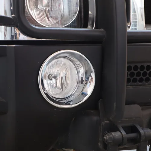 Miniatura 8 de Anillo de cubierta de lámpara antiniebla delantera para accesorios Hummer H3 2005-2009, protector de marco de lámpara antiniebla, parachoques