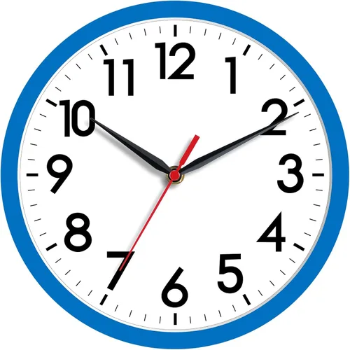 Miniatura 26 de AKCISOT Reloj de Pared Atómico de 10 Pulgadas Relojes Analógicos para Cocina Interior - Reloj Silencioso Operado con Batería para Dormitorio Oficina