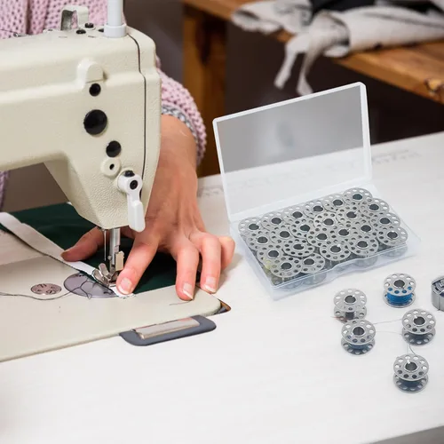 Miniatura 5 de Bobinas de metal para máquina de coser, bobinas de coser universales, compatibles con Singer, Brother, Janome, Bernina, etc. Tamaño de clase 15
