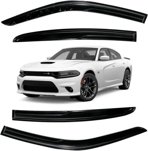 Miniatura 85 de Viseras para ventanas para Mazda 3 Sedán 4 puertas 2004 2005 2006 2007 2008 2009 estilo JDM Mugen, deflector de viento, protector solar y de lluvia