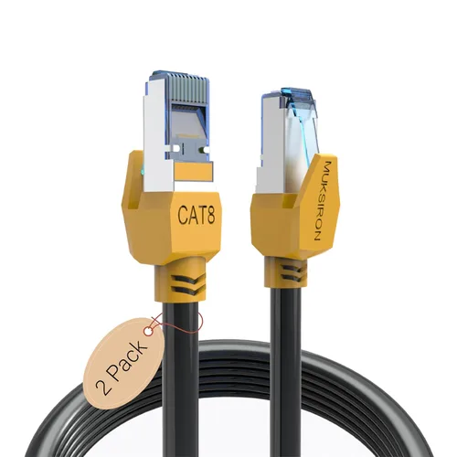 Miniatura 13 de Cable Ethernet Cat 8 de 30 pies, cable de red de juegos de alta velocidad de 40 Gbps de 2000 MHz RJ45 blindado resistente para PS5, router Xbox