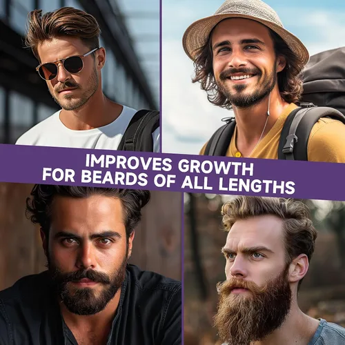 Miniatura 7 de Aceite para el Crecimiento de la Barba - Concentración de Biotina al 5% para Barba para Hombres (2 oz) - Natural para Hombres con Aceite de Argán