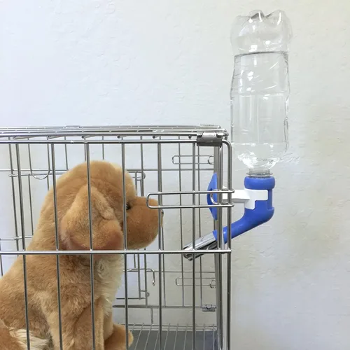 Miniatura 5 de Choco Nose Botella de agua patentada/comedero grande sin goteo solo para perros grandes de más de 50 libras, para jaulas de alambre, jaulas