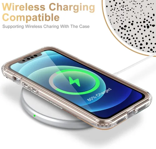 Miniatura 5 de Esdot Funda compatible con iPhone 12, iPhone 12 Pro con protector de pantalla integrado, con diseño de moda para mujeres y niñas, funda protectora