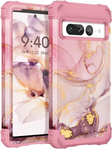 Miniatura 8 de Funda para Pixel 7, funda para Google Pixel 7, funda protectora de silicona rígida de policarbonato duro 3 en 1, resistente a prueba de golpes