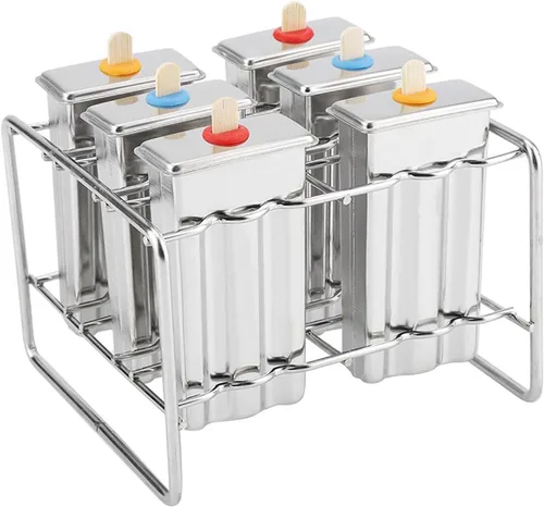 Kit de hielo de acero inoxidable, herramienta para hacer hielo con base de soporte de palo de acero inoxidable, juego de hielo para bricolaje (doble