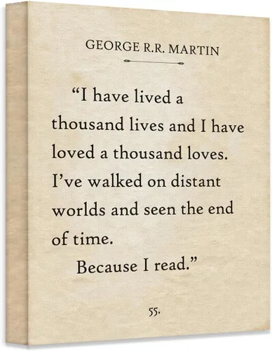 Miniatura 9 de Lone Star Art He vivido mil vidas – Cita de George R.R. Martin 11x14 Póster enmarcado, Arte literario para lectores, Impreso motivacional, Regalo