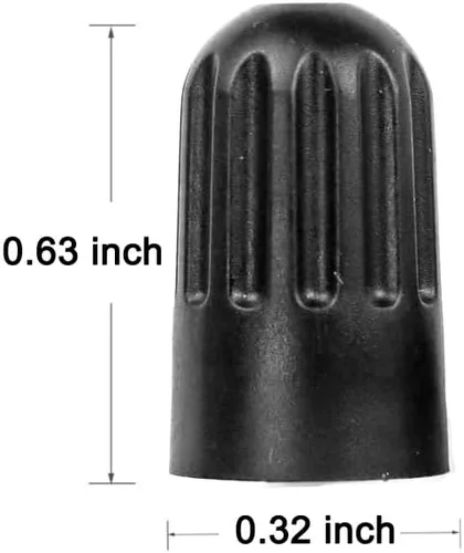 Miniatura 4 de Dsycar Paquete de 30 tapas de válvula de vástago de neumático TPMS, tapas de vástago de válvula de neumático de plástico negro de largo con junta