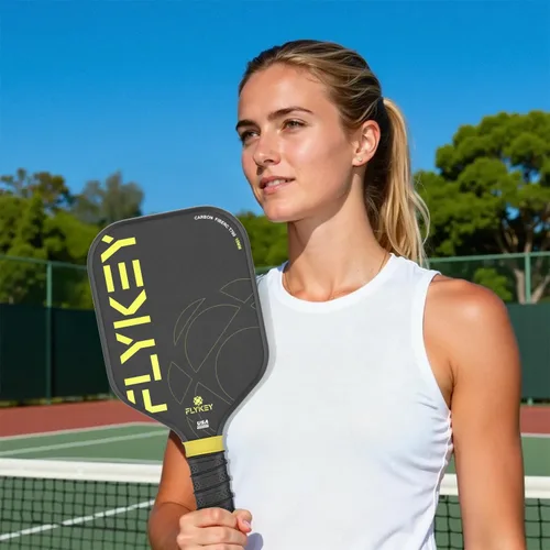 Miniatura 5 de FLYKEY Pickleball Paddles, T700 Carbon Fiber Pickleball Paddle with a 16mm Shark Power Polymer Core, USAPA Approved Pickle Ball Paddle, Strong Spin