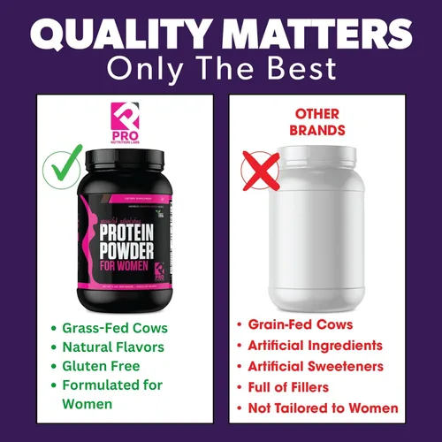 Miniatura 7 de Her Natural Whey- Proteína en polvo para mujeres para bajar de peso y para apoyar la masa muscular magra – bajo en carbohidratos – sin gluten – rBGH