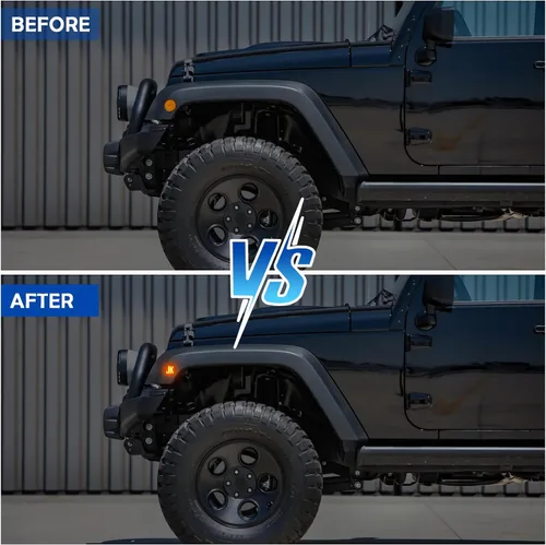 Miniatura 7 de Luces de posición laterales para Jeep Wrangler JK/JKU 2007-2018, luz LED de guardabarros delantero, Plug & Play, lámpara de estacionamiento